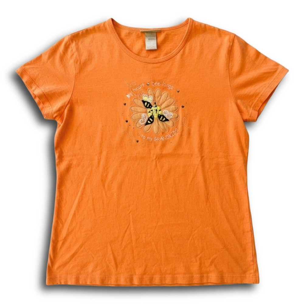 M&C Sportswear Orange Bee My Heart Bee-longs to My Grandkids T-Shirt XL